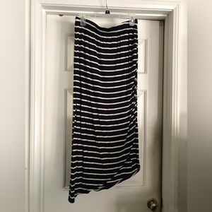 Striped Dark Navy and White Women's Skirt